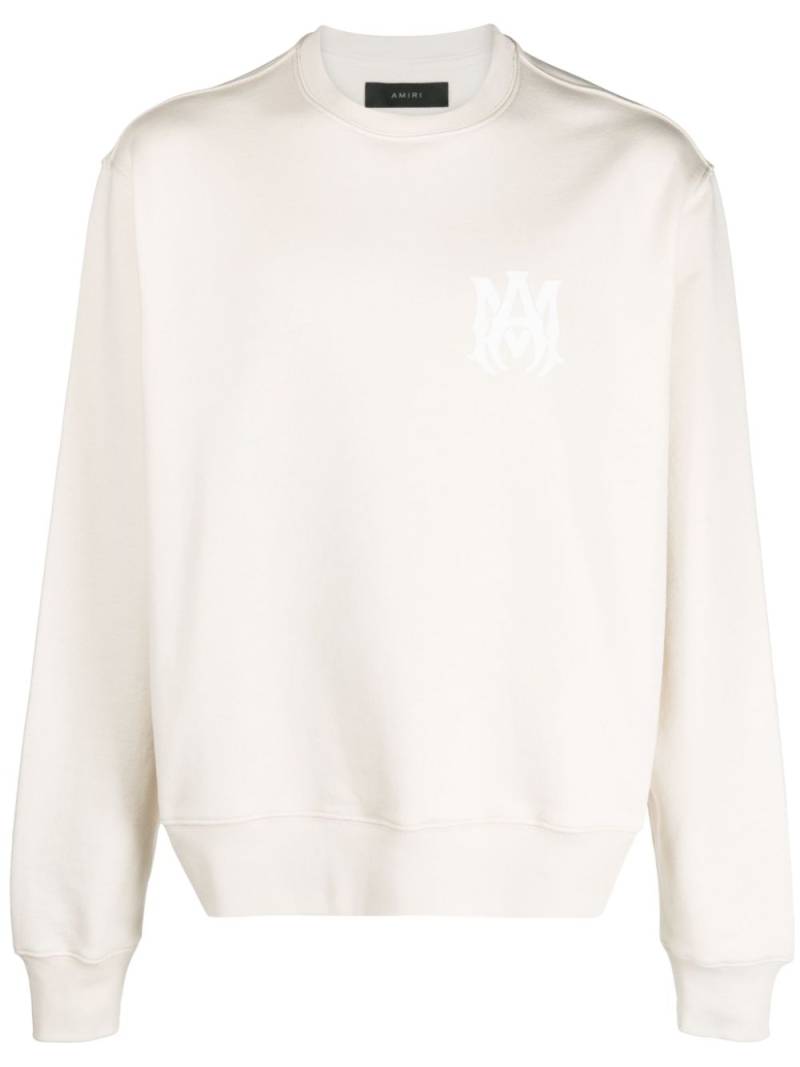 AMIRI logo-print cotton sweatshirt - Neutrals von AMIRI