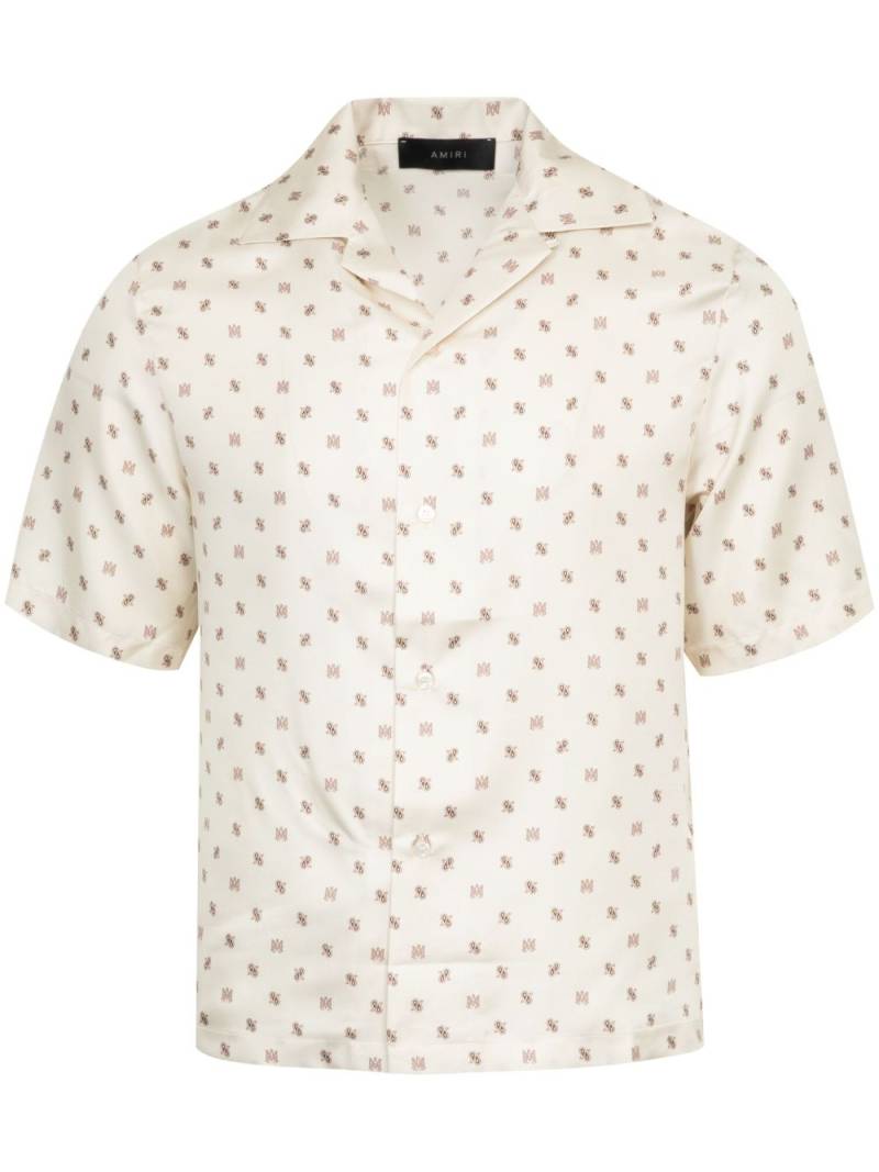 AMIRI monogram silk shirt - Neutrals von AMIRI