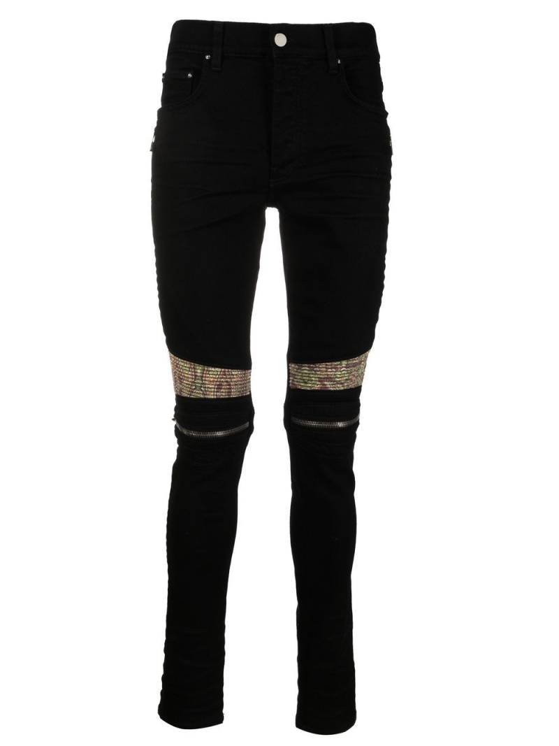 AMIRI paisley-print straight-fit jeans - Black von AMIRI