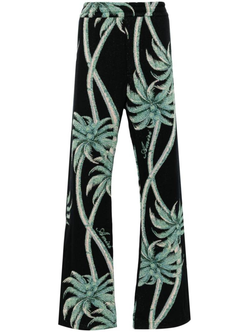 AMIRI palm tree-print knitted trousers - Black von AMIRI