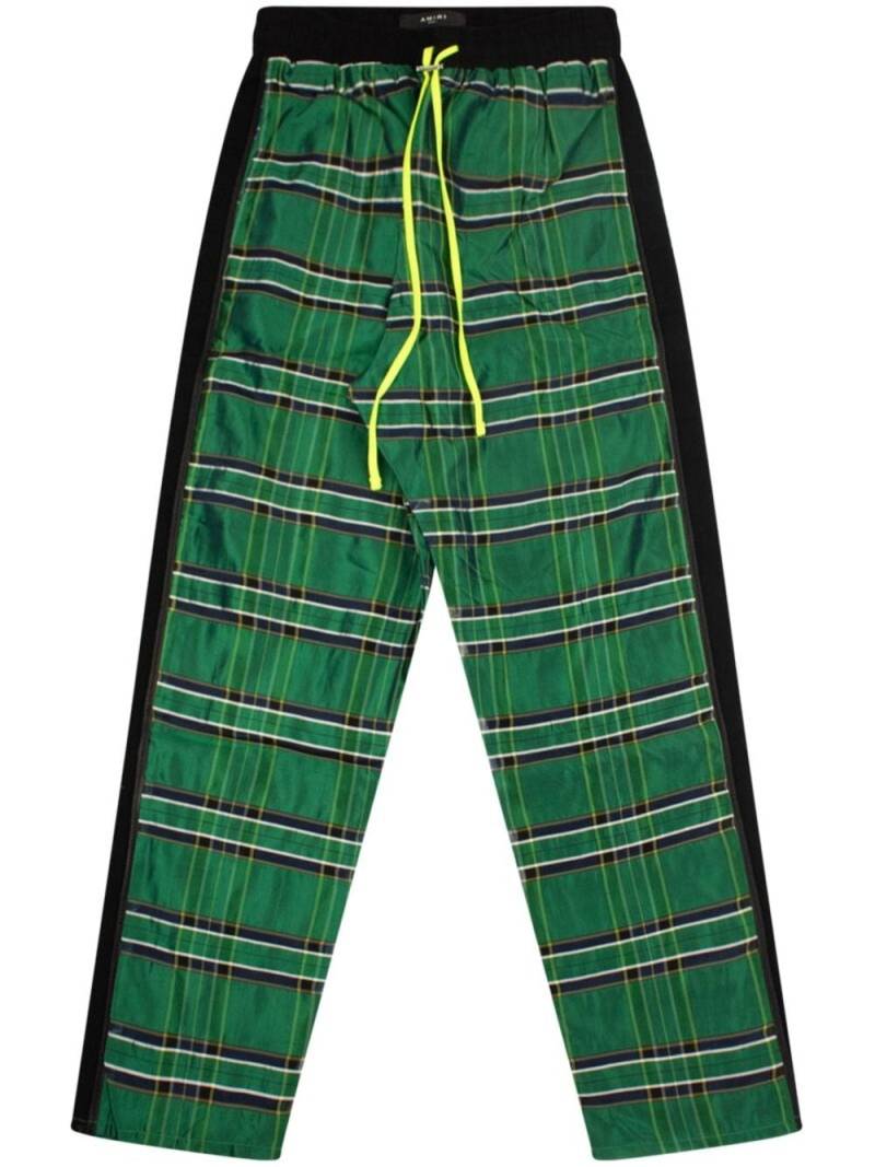 AMIRI plaid-check silk track pants - Green von AMIRI