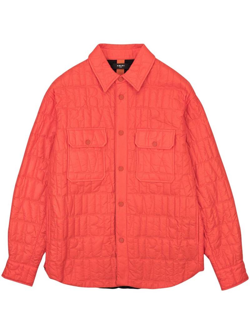 AMIRI quilted shirt jacket - Orange von AMIRI