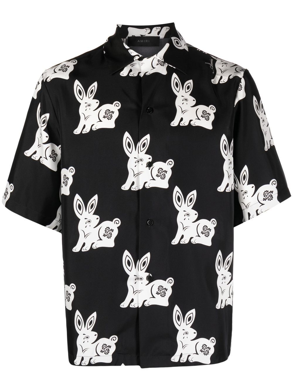 AMIRI rabbit-motif silk shirt - Black von AMIRI