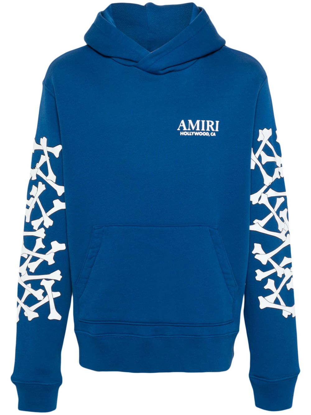 AMIRI raised logo-detail cotton hoodie - Blue von AMIRI