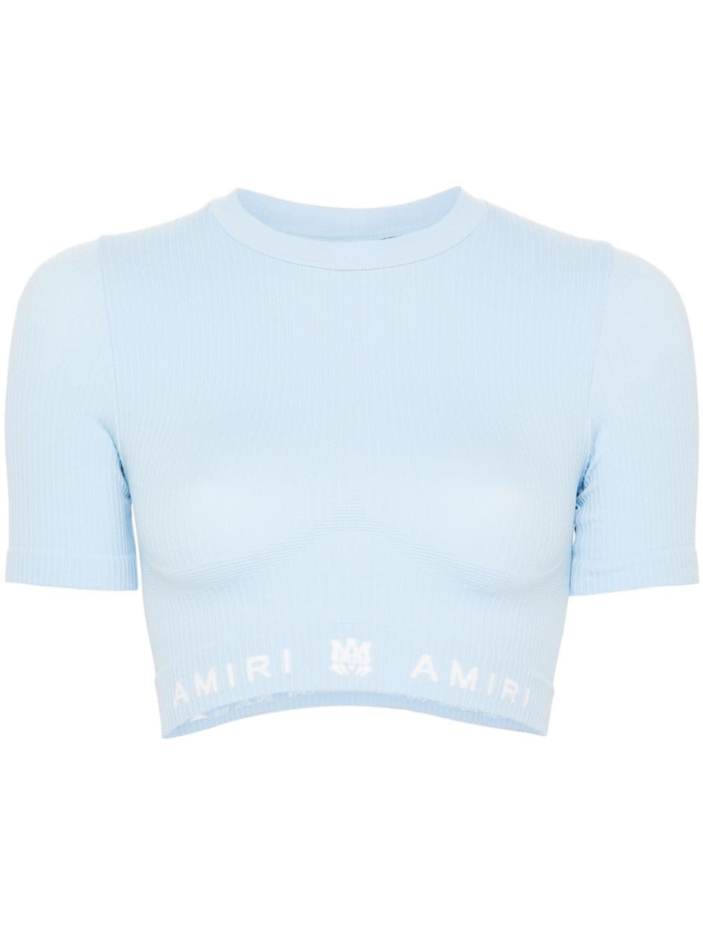 AMIRI ribbed seamless top - Blue von AMIRI