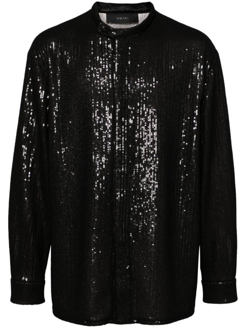 AMIRI sequin-embellished long-sleeve shirt - Black von AMIRI