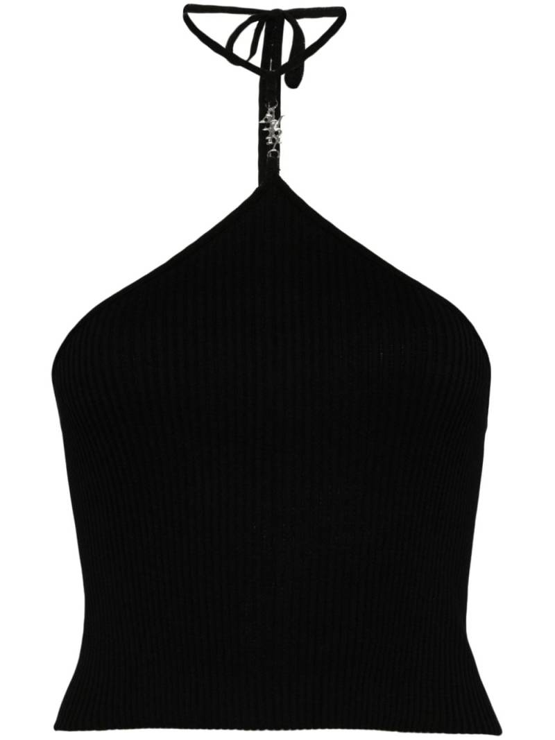 AMIRI stacked halter top - Black von AMIRI