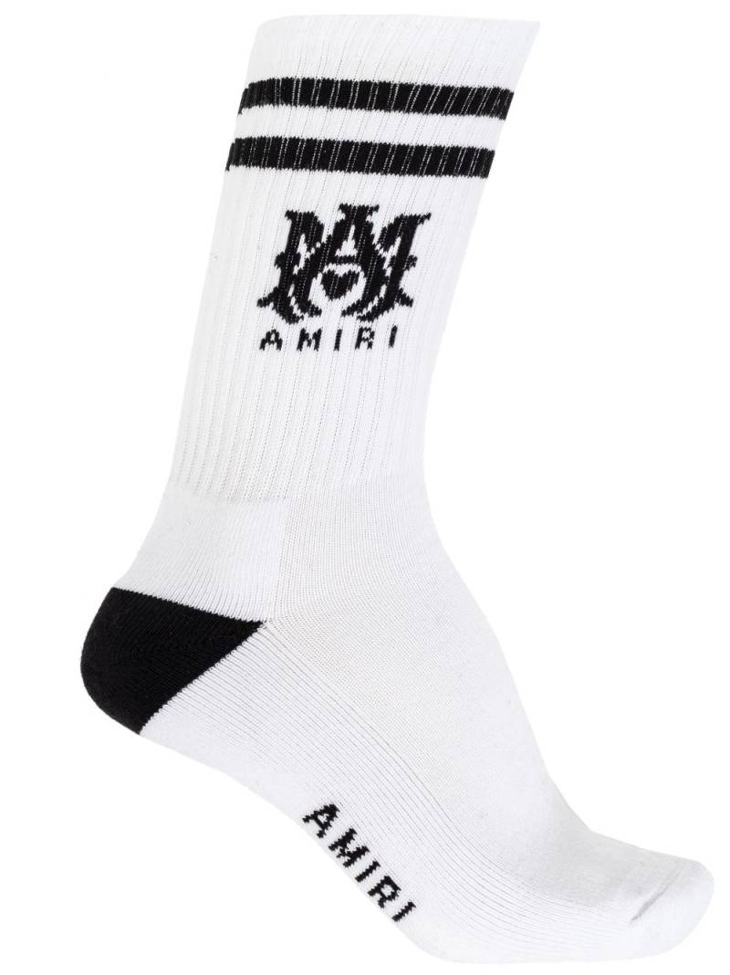 AMIRI striped jacquard socks - White von AMIRI