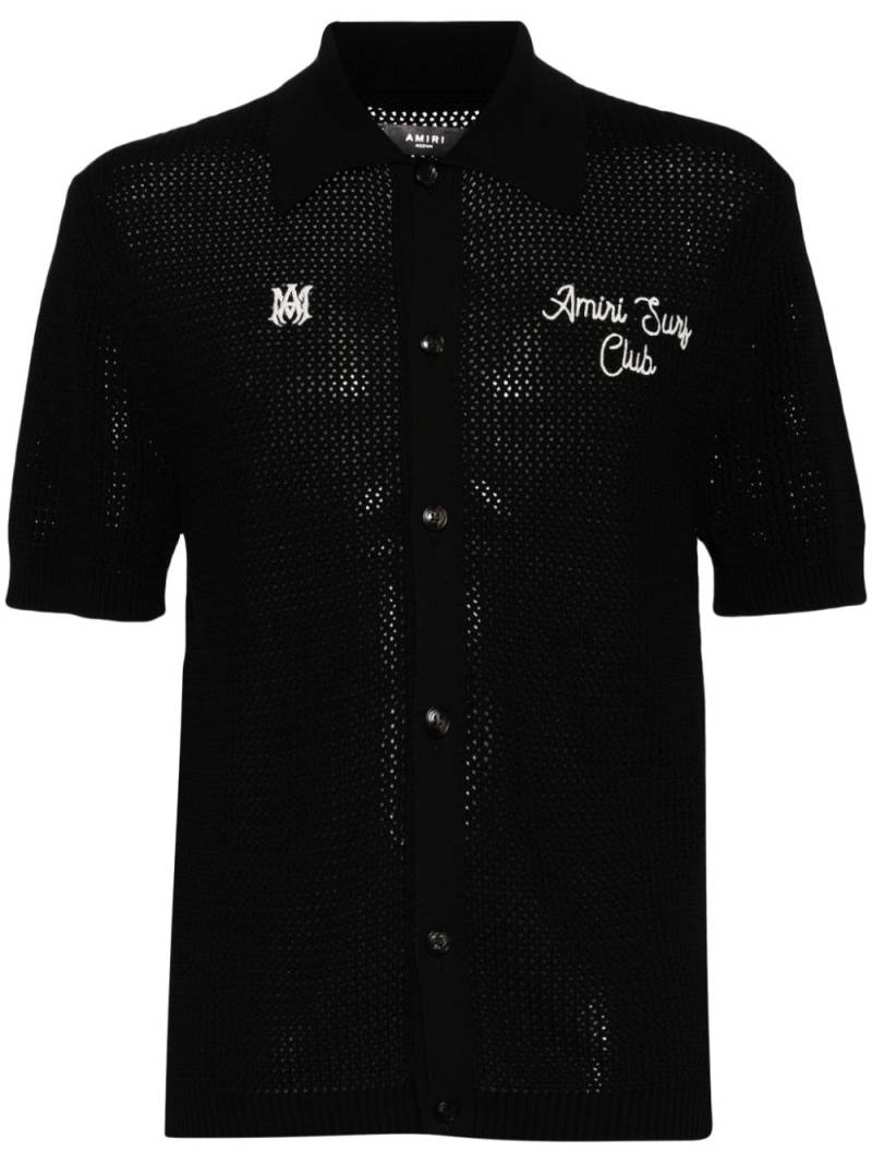 AMIRI surf club crotchet polo - Black von AMIRI