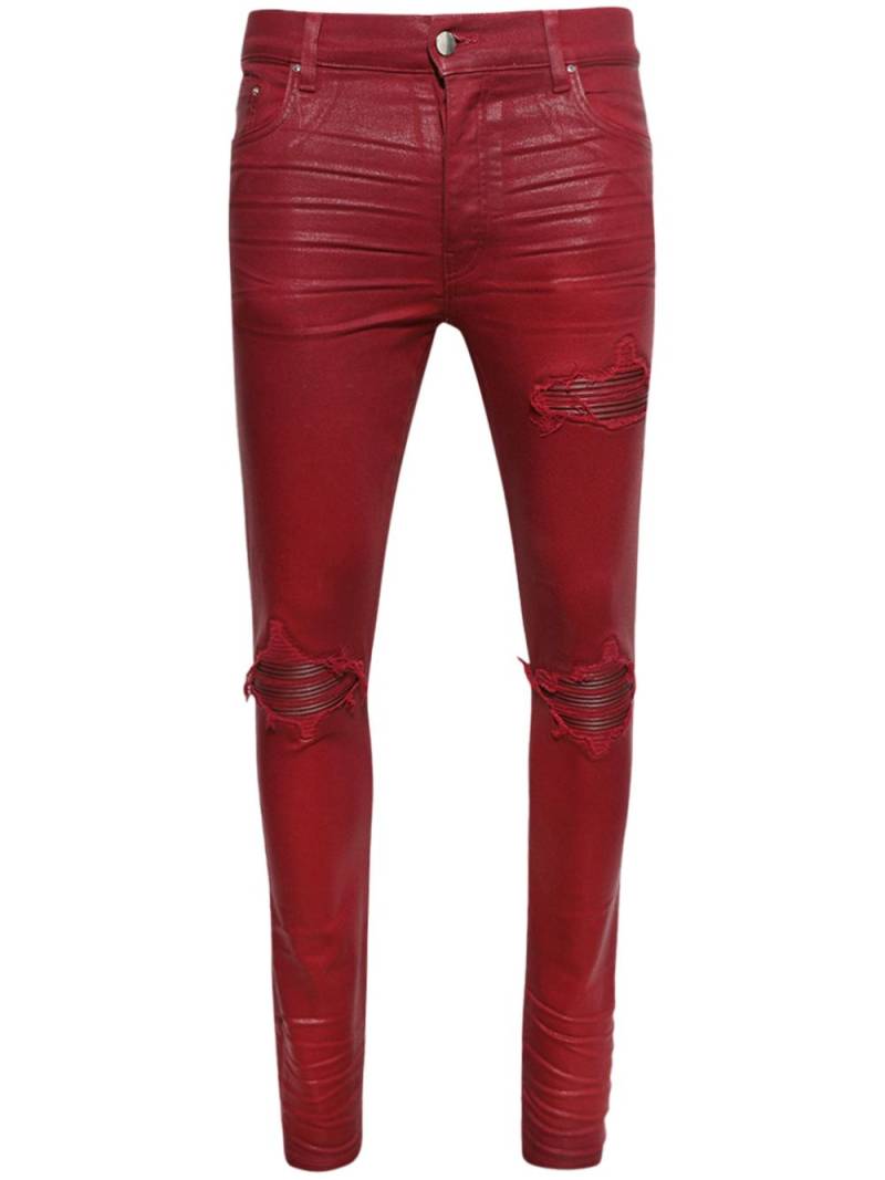 AMIRI wax coated jeans - Red von AMIRI