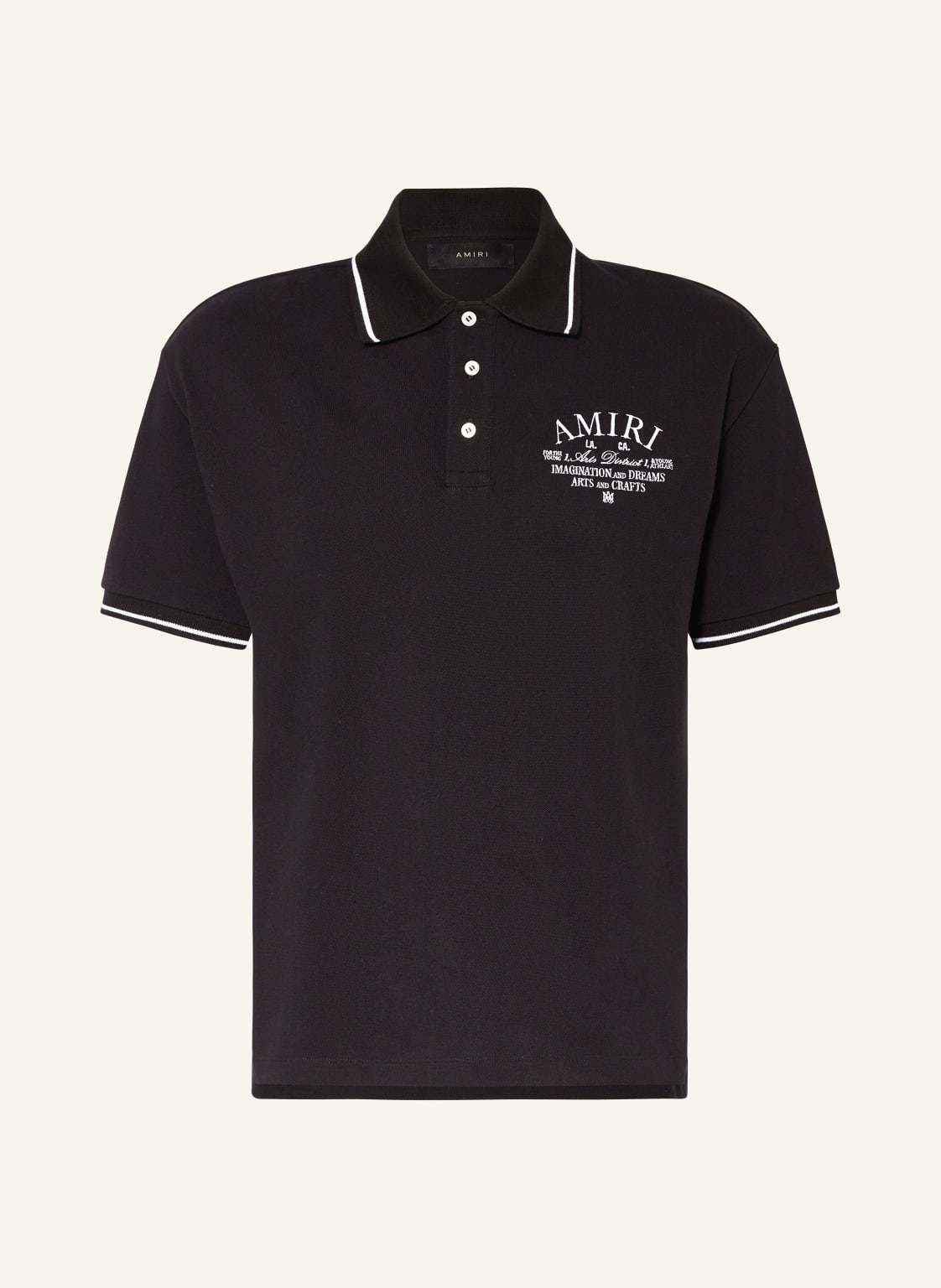 Amiri Piqué-Poloshirt schwarz von AMIRI