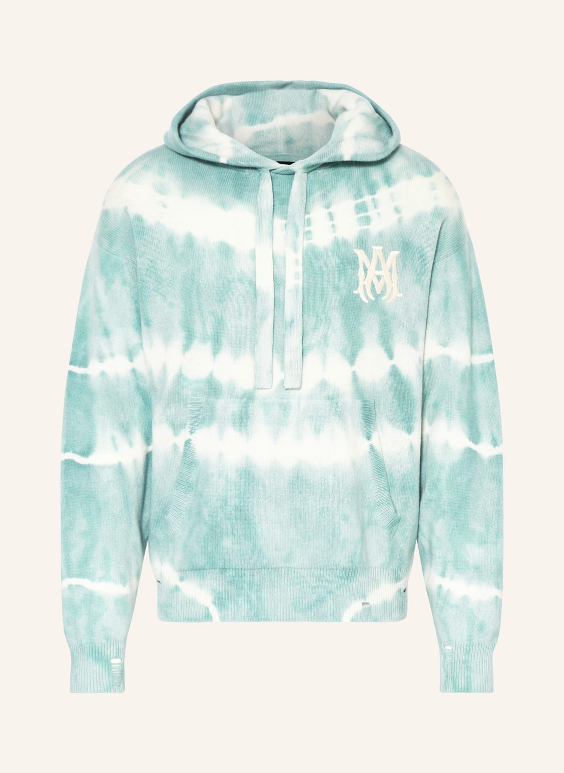 Amiri Strick-Hoodie Aus Cashmere blau von AMIRI