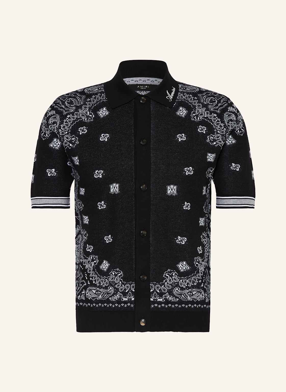 Amiri Strickhemd Slim Fit schwarz Amiri Strickhemd Slim Fit schwarz von AMIRI