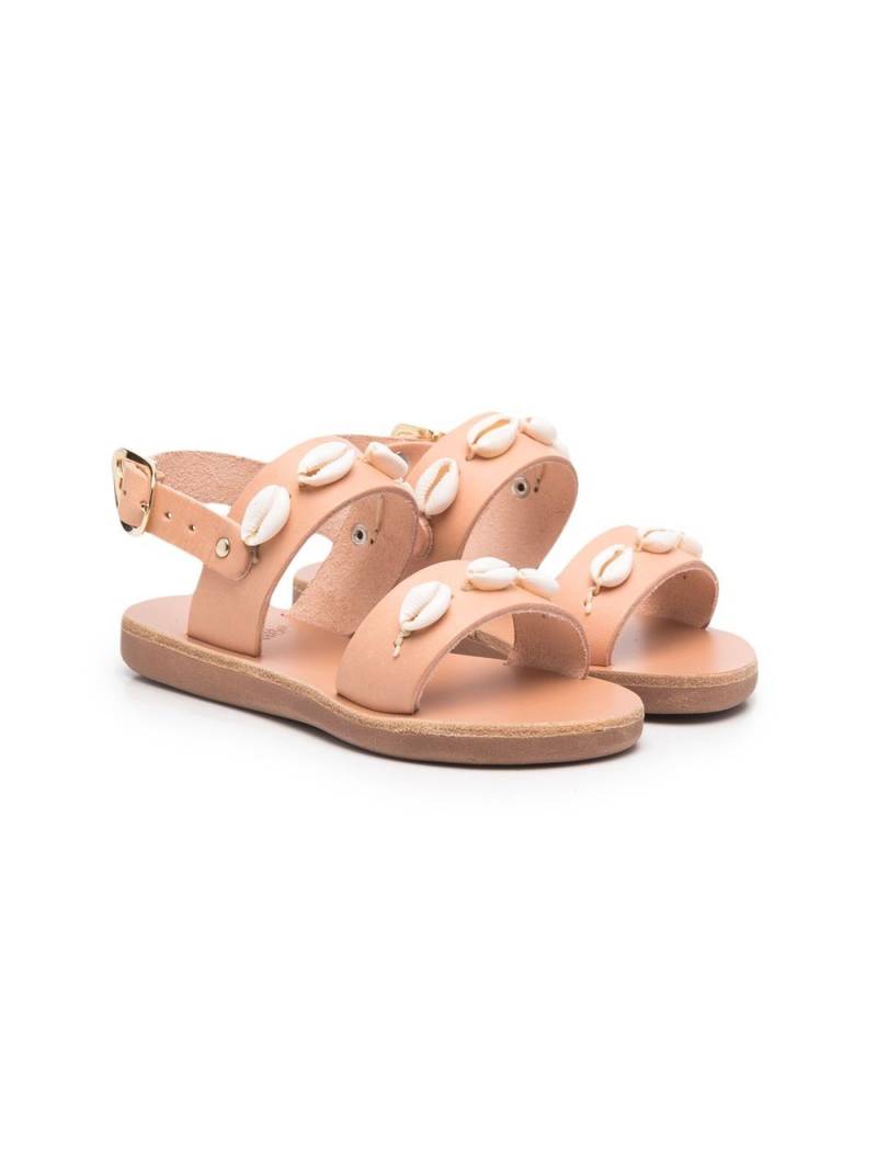 ANCIENT GREEK SANDALS KIDS Clio shell-detail open-toe sandals - Neutrals von ANCIENT GREEK SANDALS KIDS