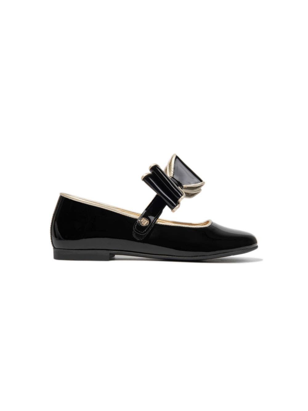 ANDANINES bow-detail ballerina shoes - Black von ANDANINES