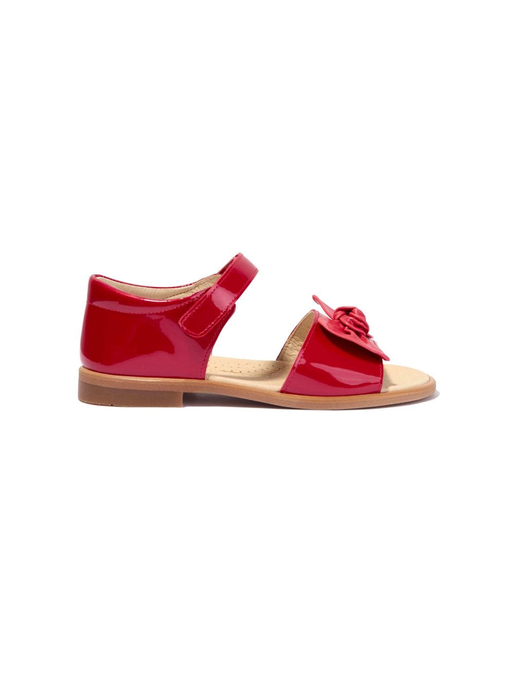 ANDANINES bow-detail leather sandals - Red von ANDANINES