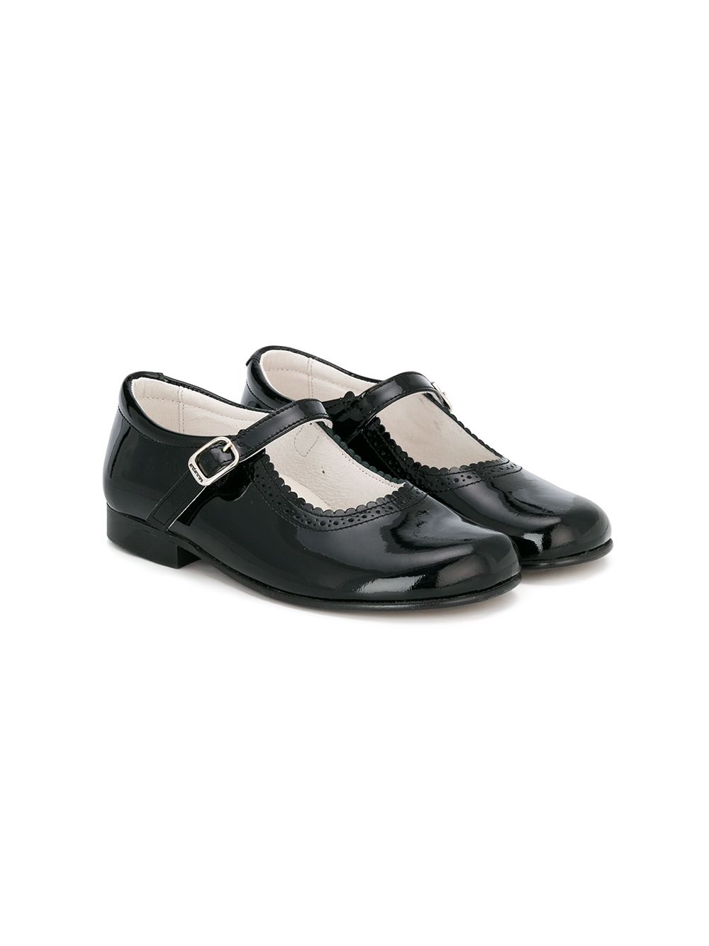 ANDANINES scalloped detail ballerinas - Black von ANDANINES