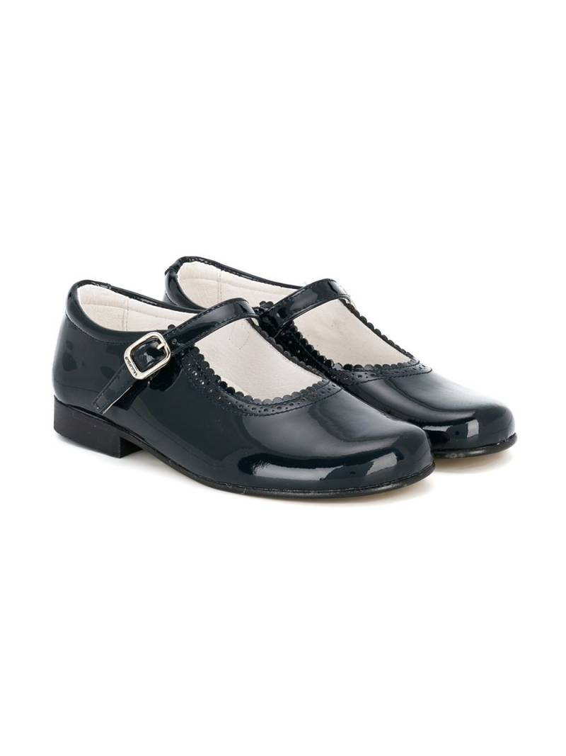 ANDANINES scalloped detail ballerinas - Blue von ANDANINES