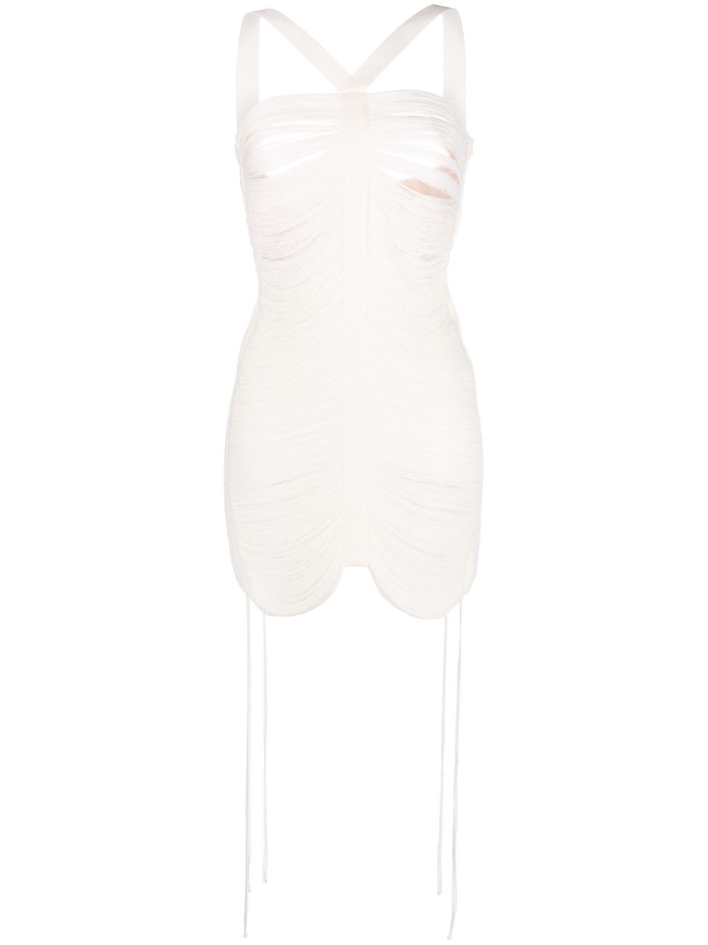 ANDREĀDAMO Floating Ribs minidress - Neutrals von ANDREĀDAMO