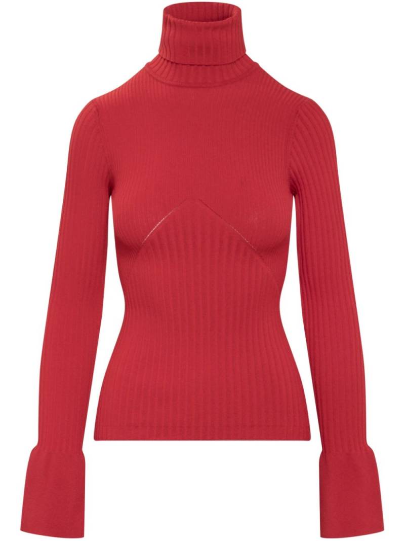 ANDREĀDAMO bell-cuff sweatshirt - Red von ANDREĀDAMO