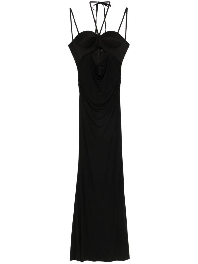 ANDREĀDAMO corset jersey maxi dress - Black von ANDREĀDAMO