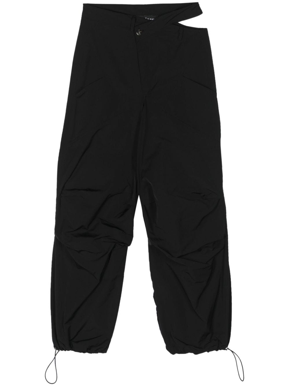 ANDREĀDAMO cut-out cargo pants - Black von ANDREĀDAMO