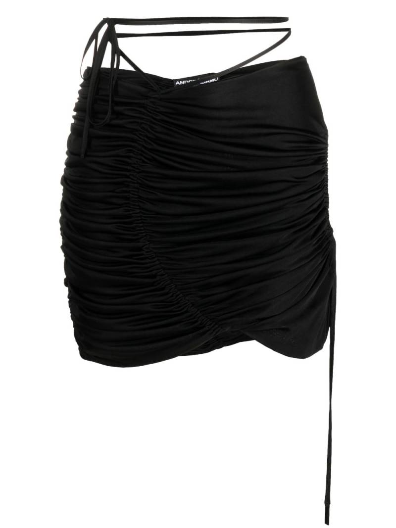 ANDREĀDAMO cut-out detail asymmetric skirt - Black von ANDREĀDAMO