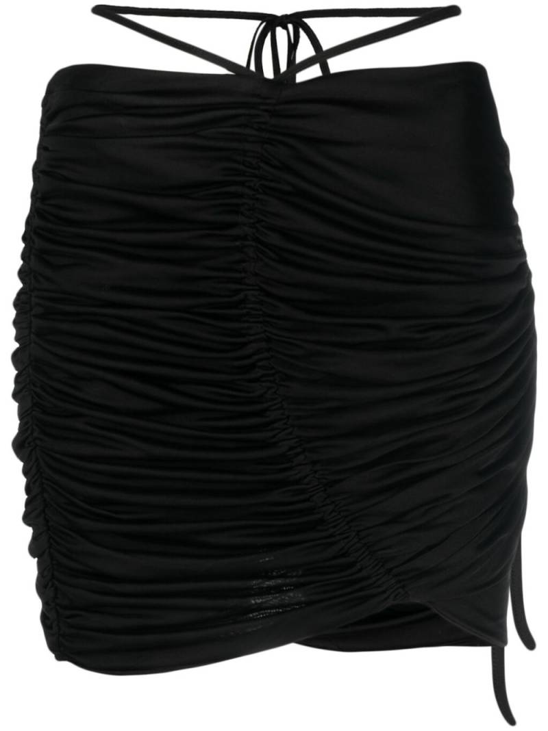 ANDREĀDAMO cut-out draped miniskirt - Black von ANDREĀDAMO