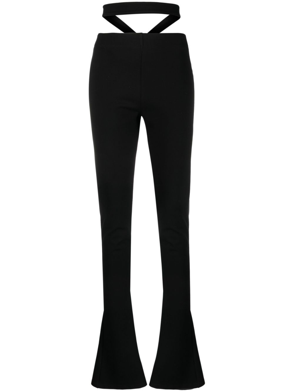 ANDREĀDAMO cut-out flared trousers - Black von ANDREĀDAMO