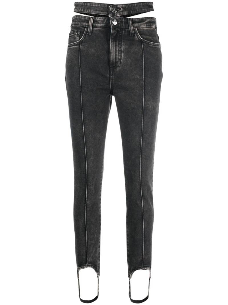 ANDREĀDAMO cut-out skinny jeans - Black von ANDREĀDAMO