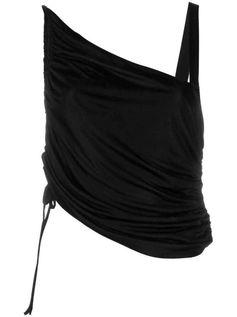 ANDREĀDAMO draped asymmetric sleeveless top - Black von ANDREĀDAMO