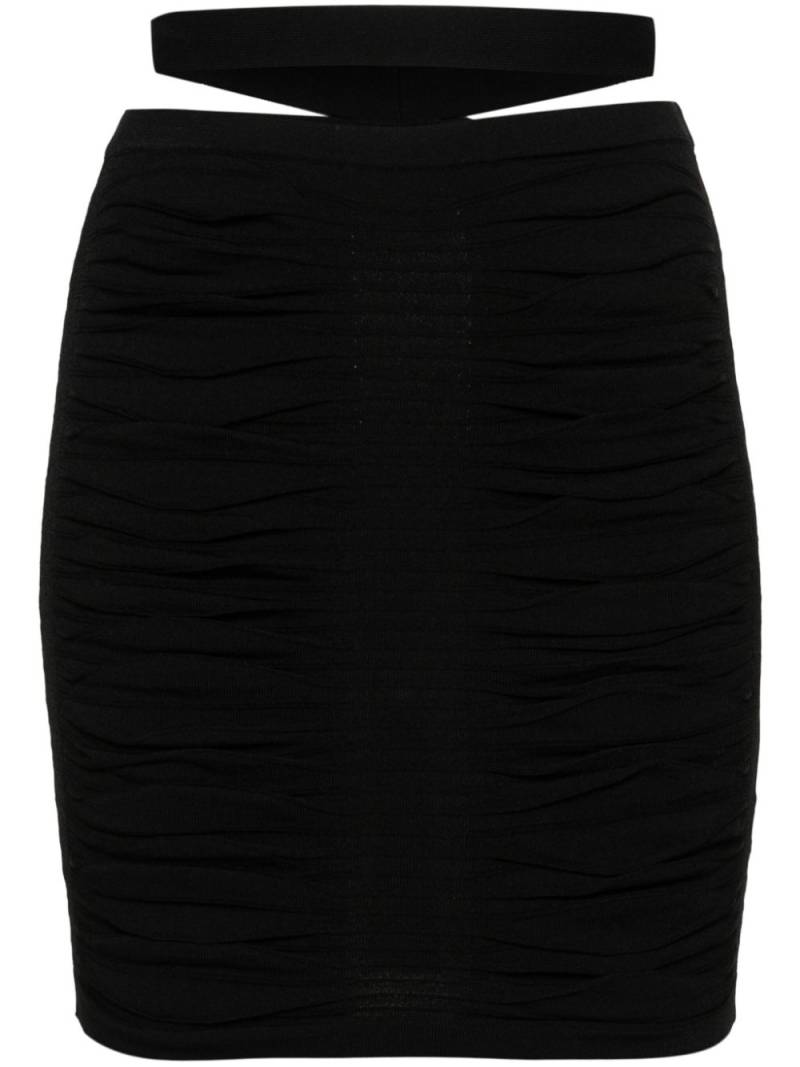 ANDREĀDAMO draped-design knitted skirt - Black von ANDREĀDAMO