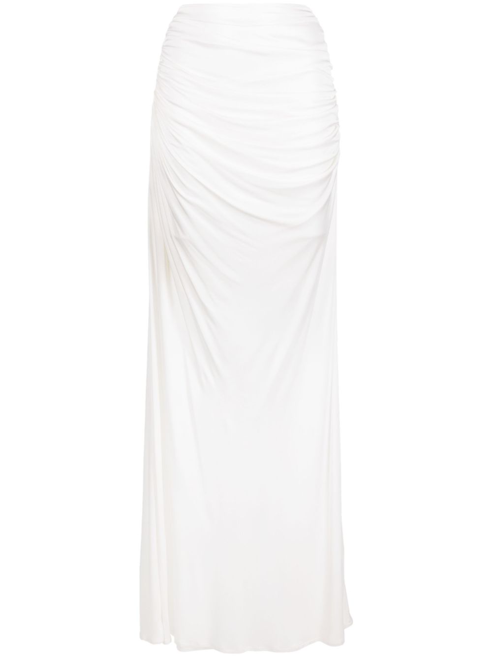 ANDREĀDAMO draped maxi skirt - White von ANDREĀDAMO