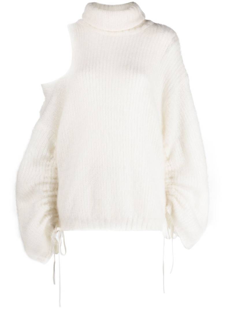 ANDREĀDAMO high-neck knitted jumper - White von ANDREĀDAMO