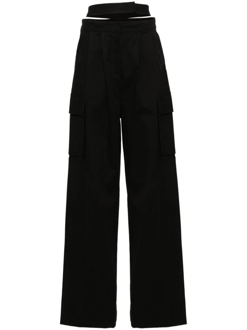 ANDREĀDAMO high-waist wide-leg trousers - Black von ANDREĀDAMO