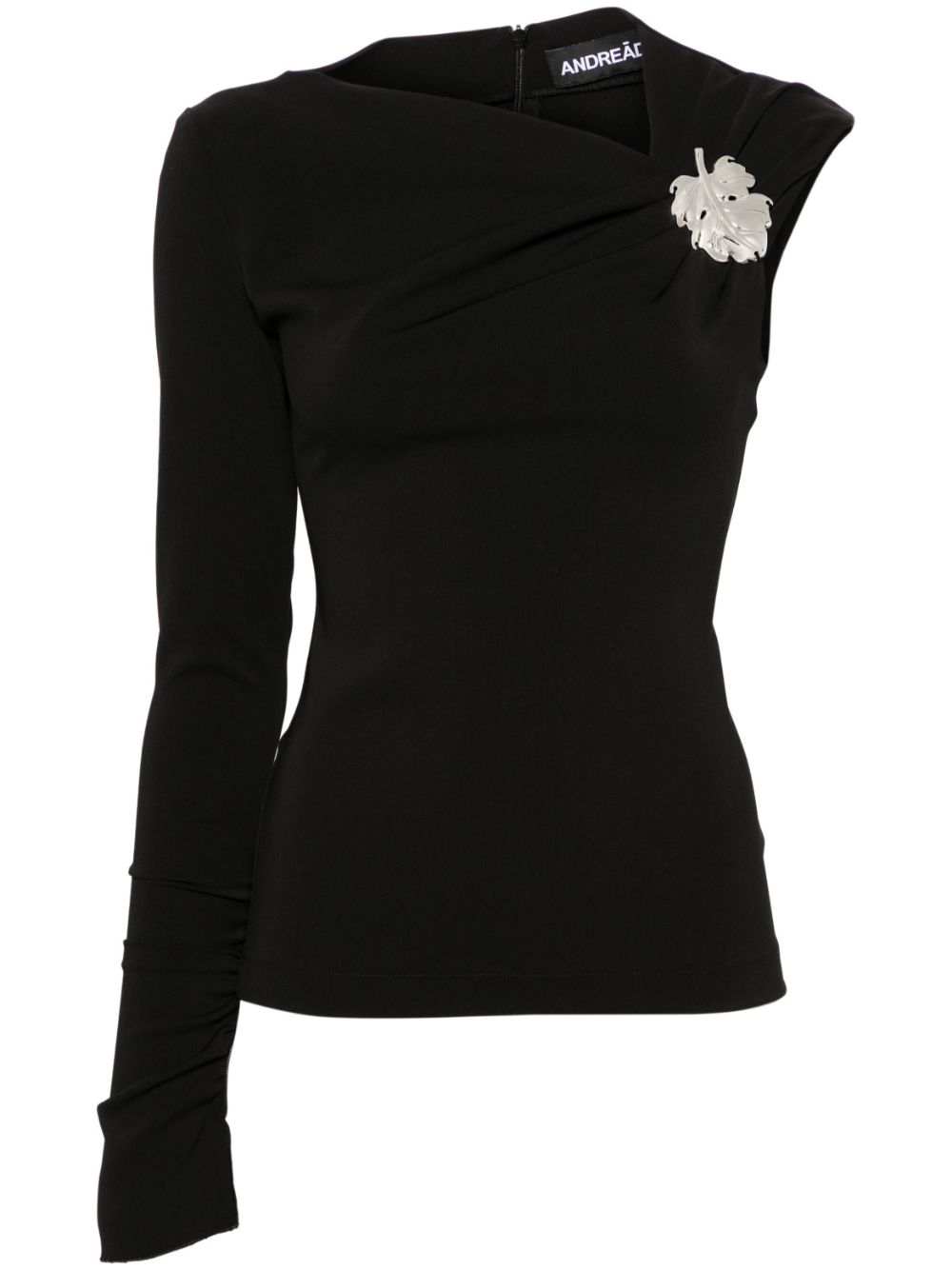 ANDREĀDAMO one-shoulder cady blouse - Black von ANDREĀDAMO