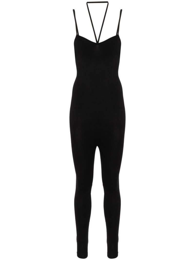 ANDREĀDAMO ribbed-detailed jumpsuit - Black von ANDREĀDAMO