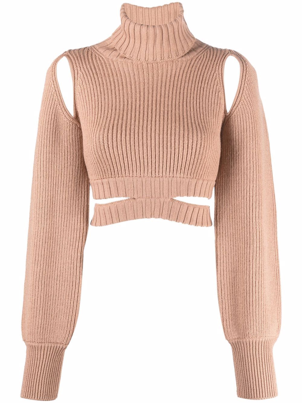 ANDREĀDAMO ribbed-knit roll-neck jumper - Pink von ANDREĀDAMO