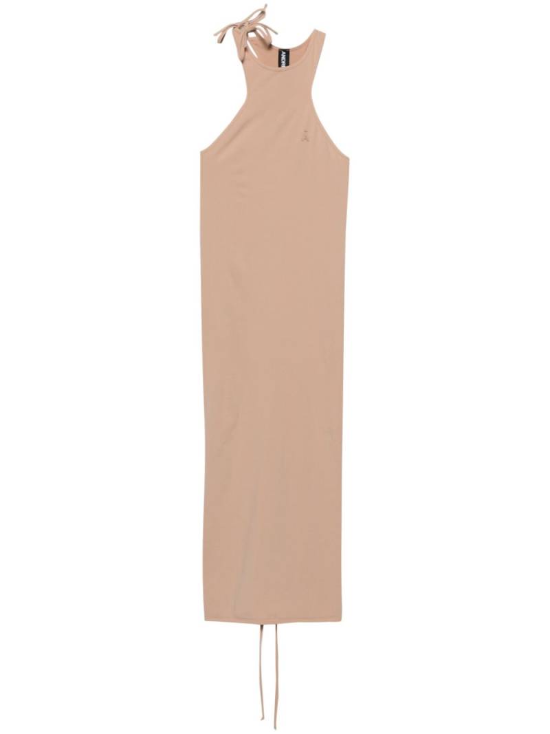 ANDREĀDAMO sleeveless jersey midi dress - Neutrals von ANDREĀDAMO