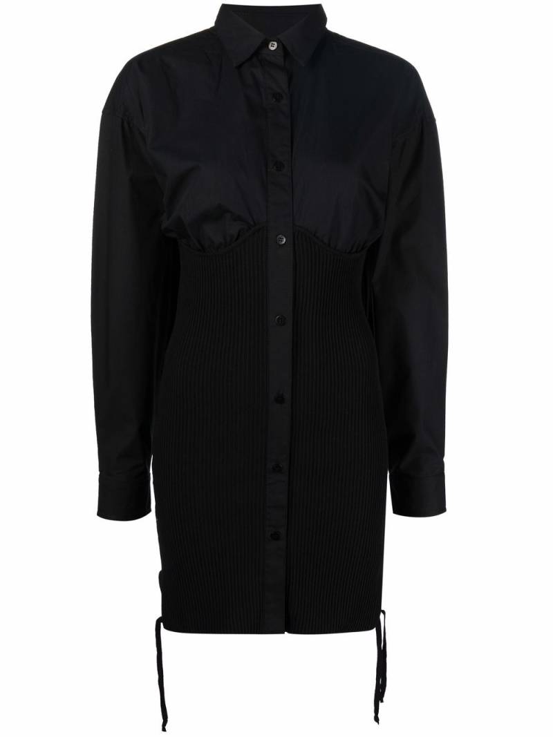 ANDREĀDAMO structured shirt dress - Black von ANDREĀDAMO