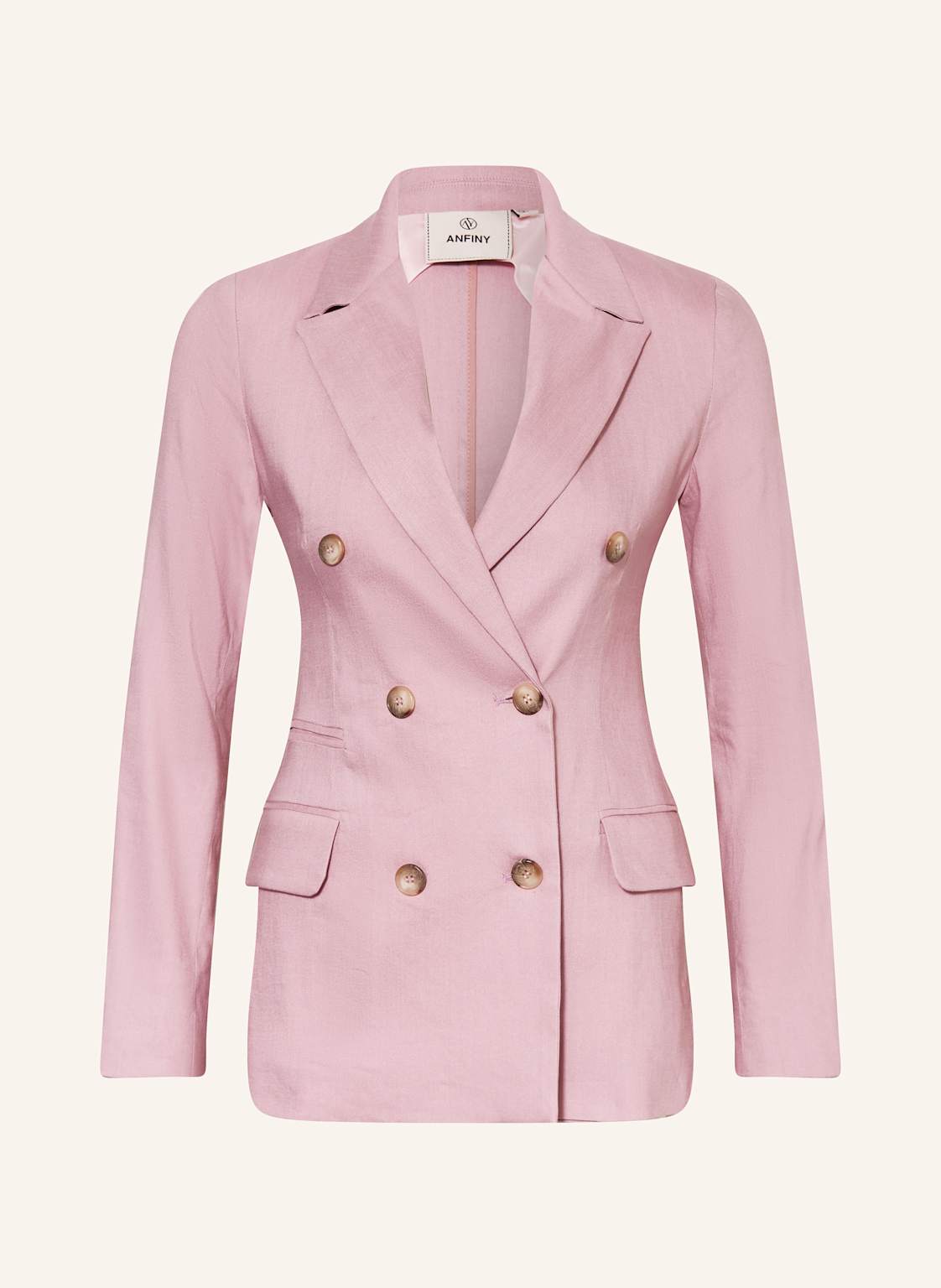 Anfiny Blazer Leona Mit Leinen rosa