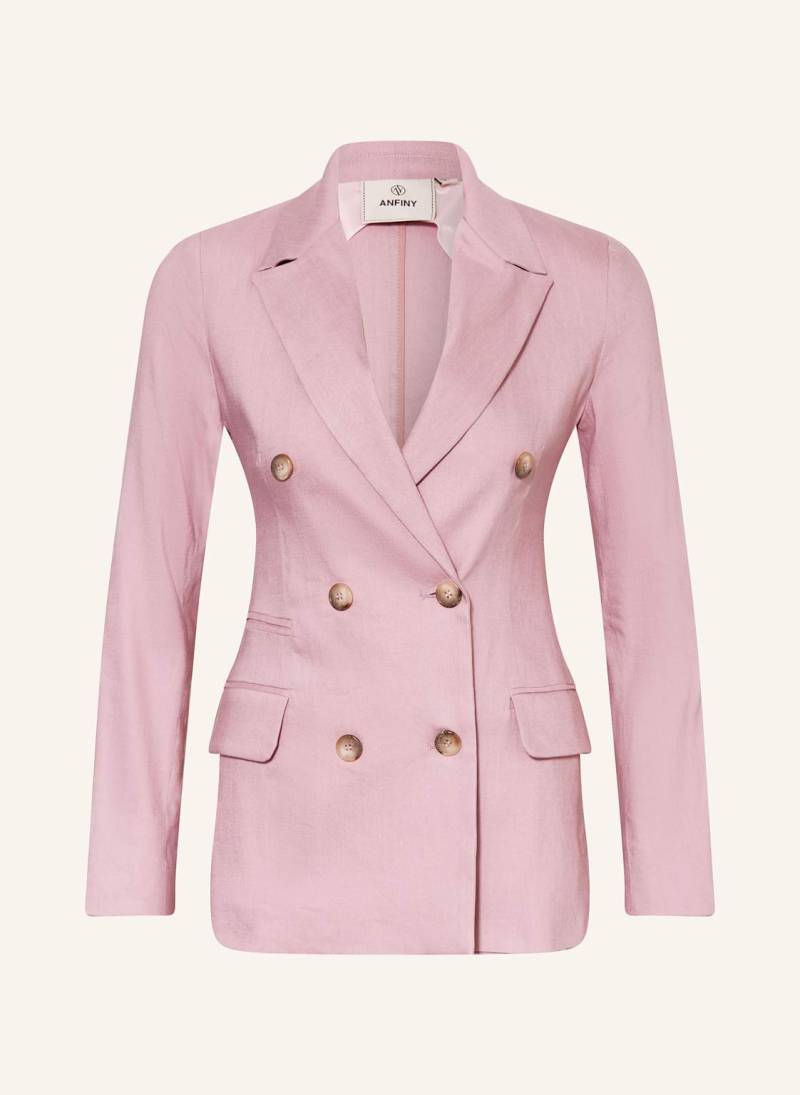 Anfiny Blazer Leona Mit Leinen rosa von ANFINY