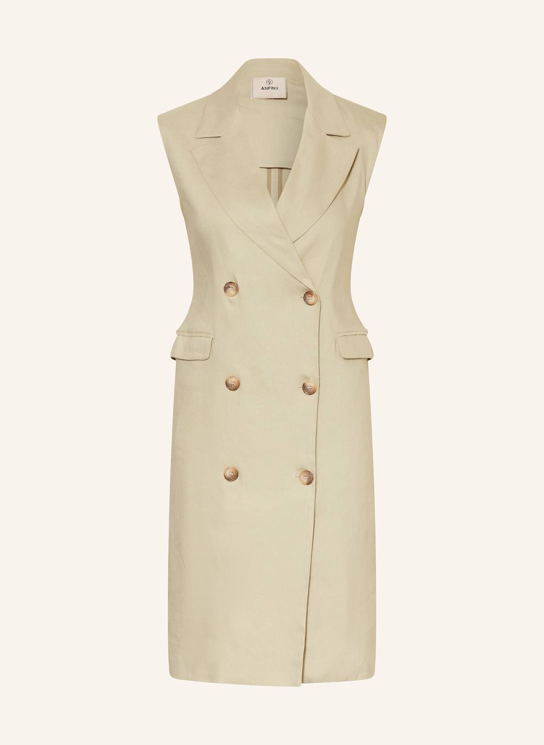 Anfiny Blazerkleid Elinor Mit Leinen gruen Anfiny Blazerkleid Elinor Mit Leinen gruen von ANFINY