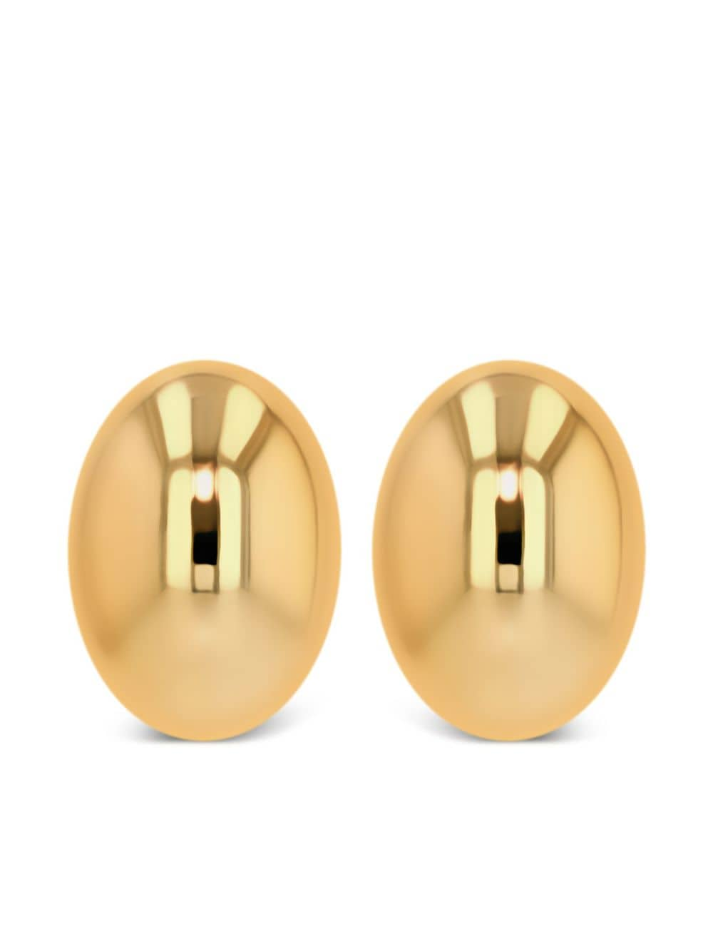 ANINE BING 14kt yellow gold large Oval Dome earrings von ANINE BING