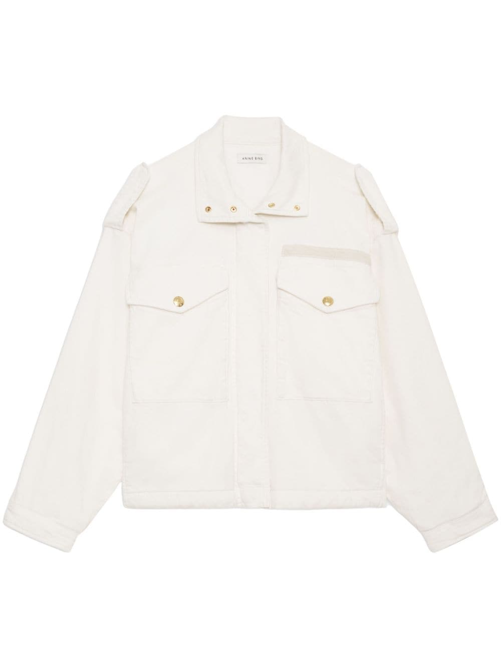 ANINE BING Audrey logo-buttons jacket - White von ANINE BING