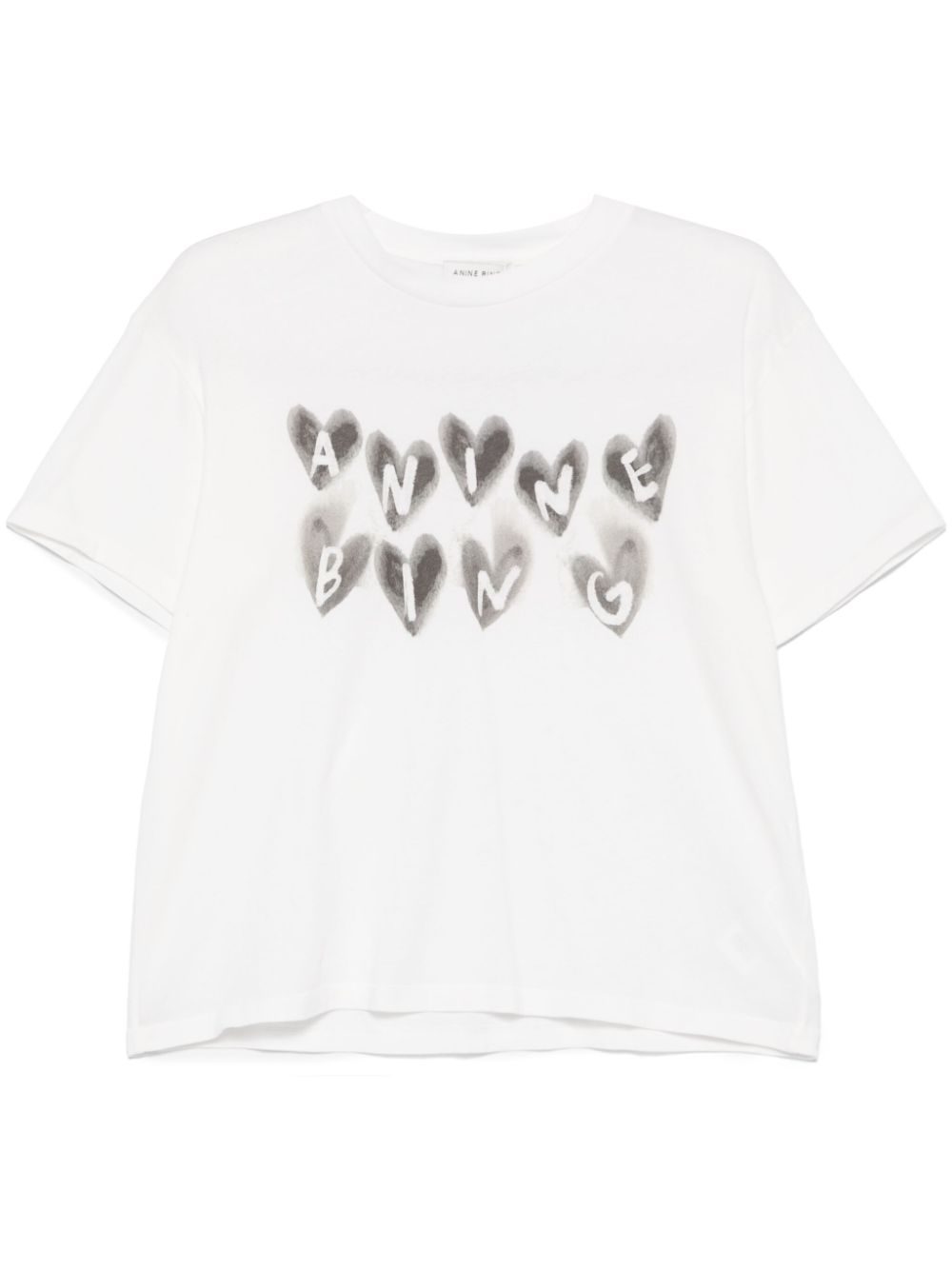 ANINE BING Cade Hearts T-shirt - White von ANINE BING