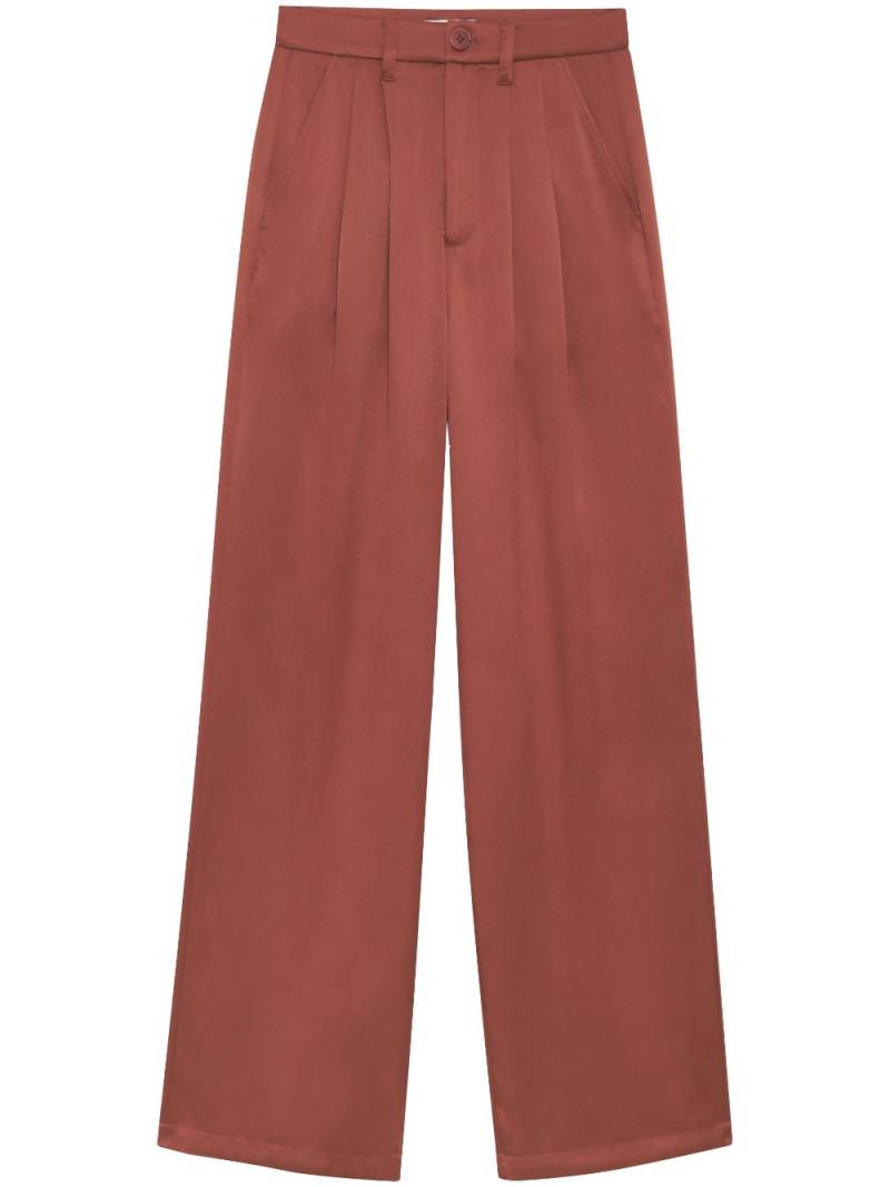 ANINE BING Carrie silk trousers - Red von ANINE BING