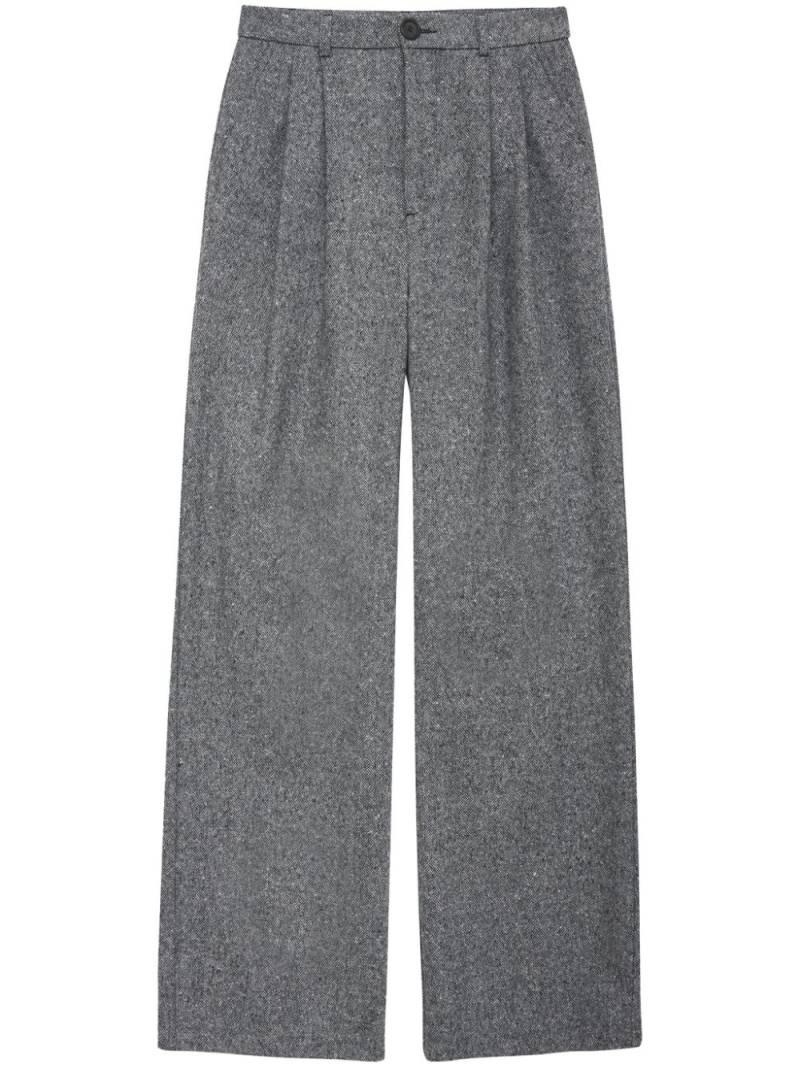 ANINE BING Carrie wool tailored trousers - Grey von ANINE BING