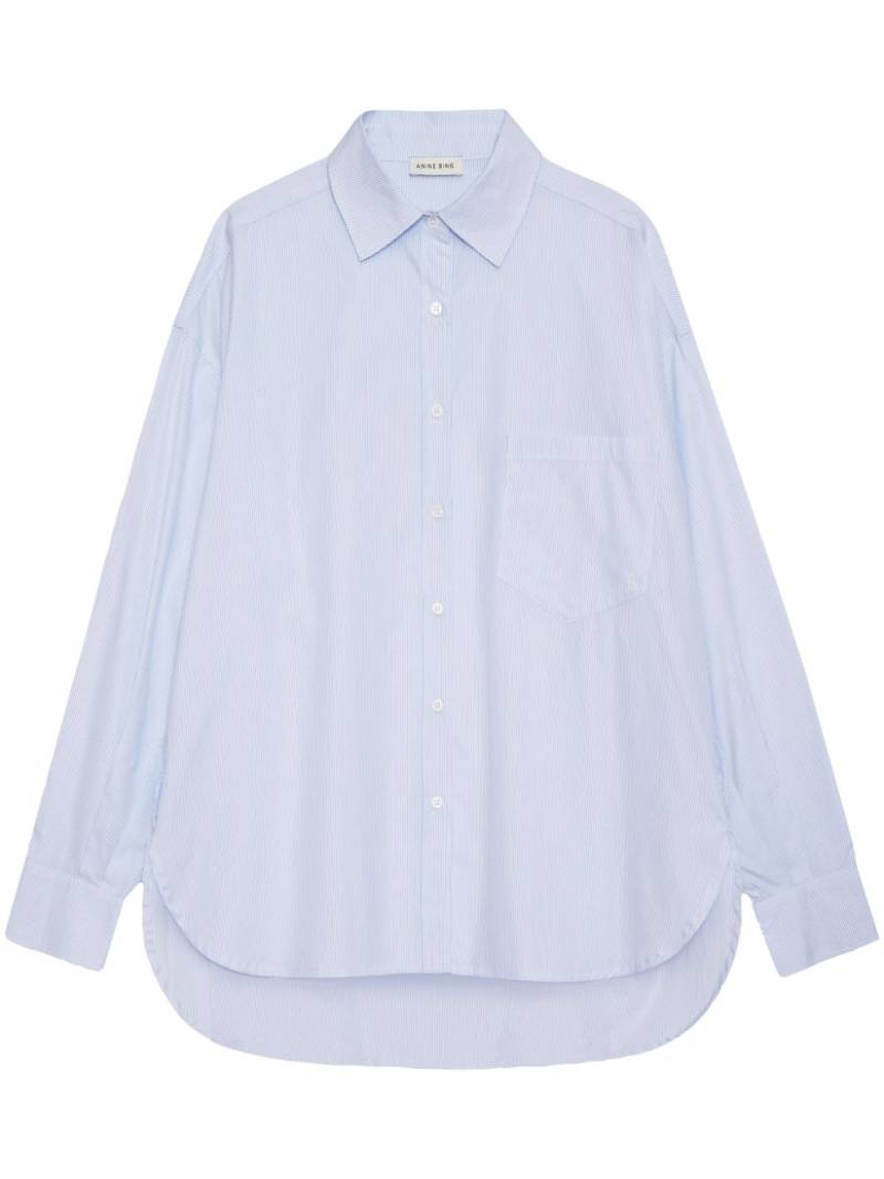 ANINE BING Chrissy striped shirt - Blue von ANINE BING