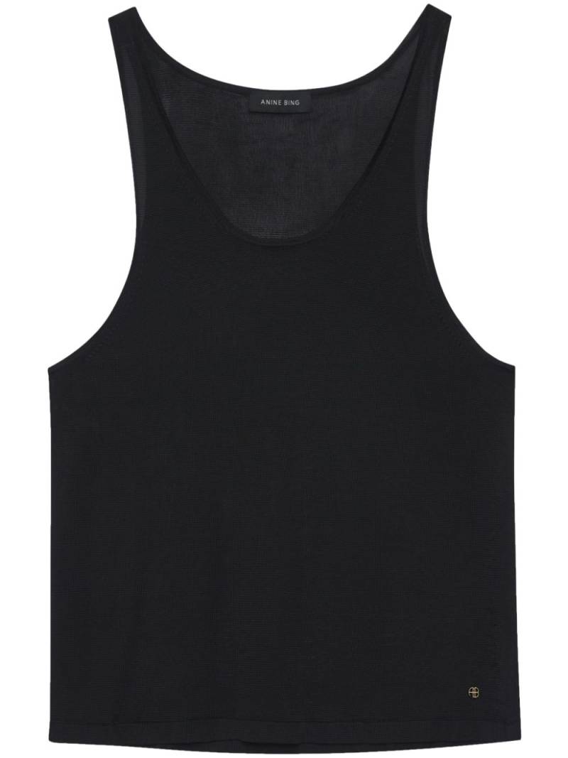 ANINE BING Giorgio knit tank top - Black von ANINE BING